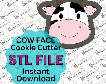 STL - Cow Face (digital download)