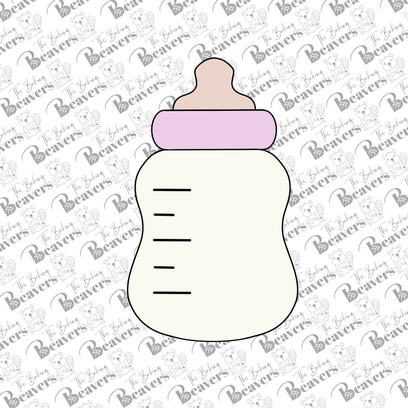 Curved Baby Bottle Cookie Cutter image 1
