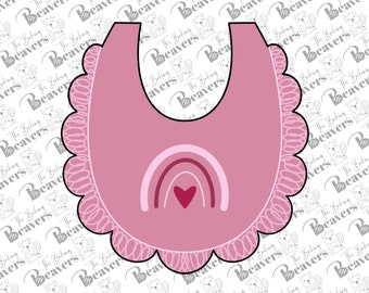 Ruffled Baby Bib Cookie Cutter