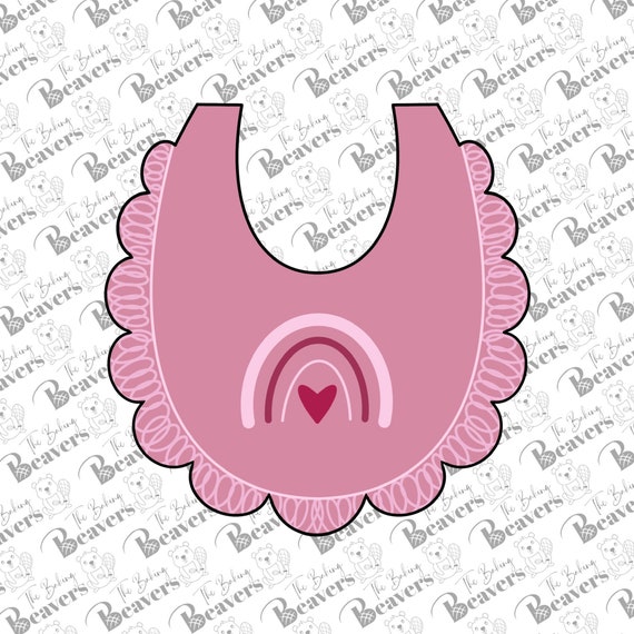 Ruffled Baby Bib Cookie Cutter (may want to size down)