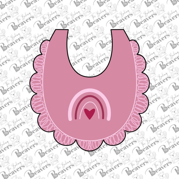 Ruffled Baby Bib Cookie Cutter