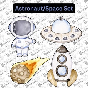 Astronaut/Space Set of 4 Cookie Cutters