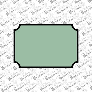 Tapered Corner Rectangle Plaque Cookie Cutter