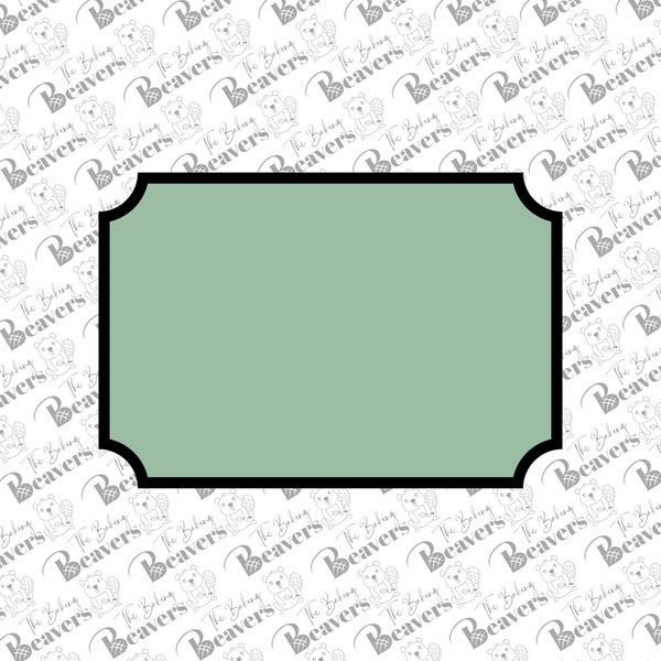 Tapered Corner Rectangle Plaque Cookie Cutter