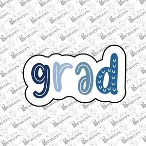 Grad Text Cookie Cutter