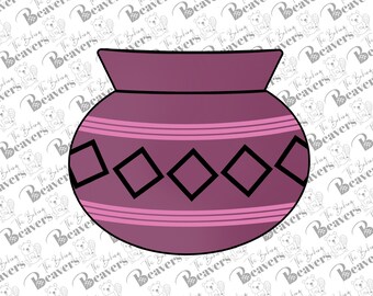 Wide Flower Vase Cookie Cutter (may want to size down)