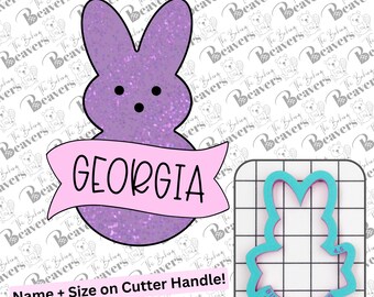 Bunny with Banner Cookie Cutter