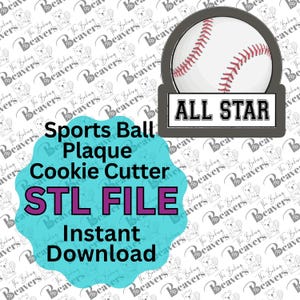 STL - Sports Ball Plaque (digital download)