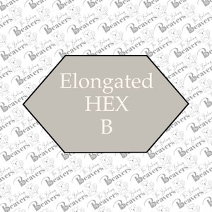 Elongated Hexagon B Cookie Cutter