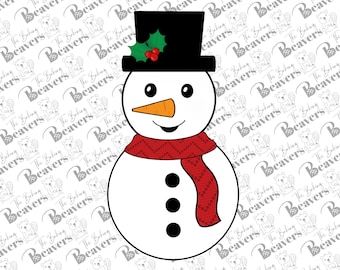 Snowman with Top Hat Cookie Cutter (recommend sizing up)