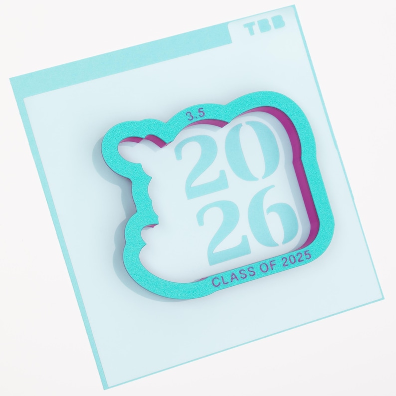 Class of 2026 Graduation Cookie Cutter (optional year stencil) Cutter + Stencil