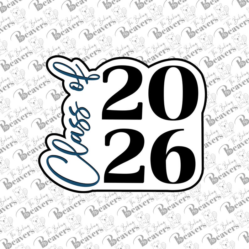 Class of 2026 Graduation Cookie Cutter (optional year stencil) image 1