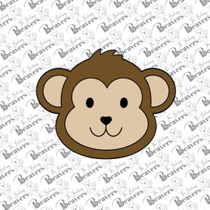 Monkey Face Cookie Cutter (recommend sizing up)