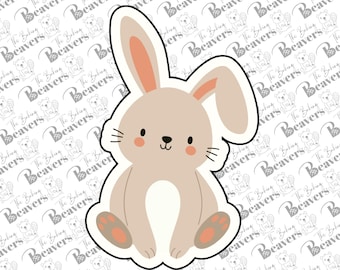 Bunny/Rabbit (sitting) (one ear down) Cookie Cutter