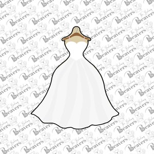 Wedding Dress on Hanger Cookie Cutter