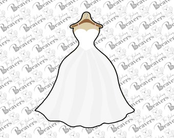 Wedding Dress on Hanger Cookie Cutter