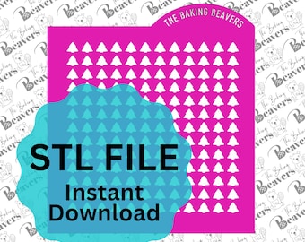 STL: stencil met boomstrooisel (digitale download)
