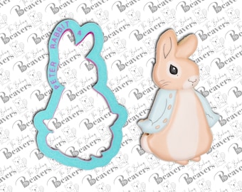 Peter Rabbit Cookie Cutter | Bunny Cookie Cutter (recommend sizing up)