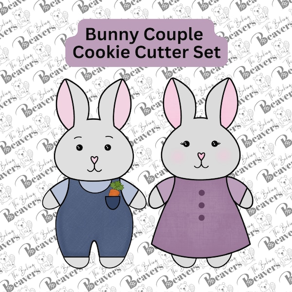 Bunny Boy & Girl (Set of 2 or Individual) Cookie Cutter