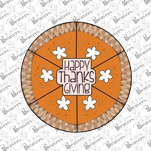 6 Slice Thanksgiving Pie & Plaque Set for Cookie Platter (Comes with 2 Cutters)