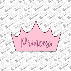 Princess Crown Cookie Cutter (recommend sizing up)