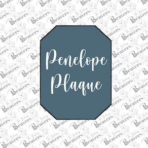 Penelope rectangle Plaque Cookie Cutter