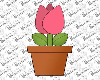Tulip in Pot Cookie Cutter