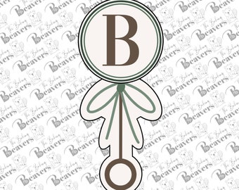 Baby Rattle with Bow Cookie Cutter (may want to size up)