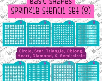 Sprinkle Stencils Variety Pack - Buy All 8 Designs