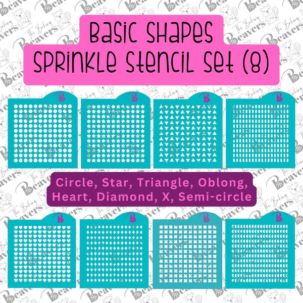 Sprinkle Stencils Variety Pack - Buy All 8 Designs