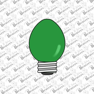 Christmas Light Bulb Cookie Cutter