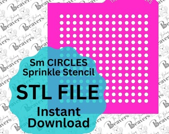 STL: confetti/sm. Strooisjabloon cirkel (digitale download)
