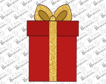 Tall Present Cookie Cutter | Christmas Present cookie cutter