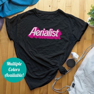 Funny Aerialist Tee Shirt | Fun Pink Font | Pole Dance, Crop Top, Aerial Hoop, Aerial Lyra, Aerial Silks