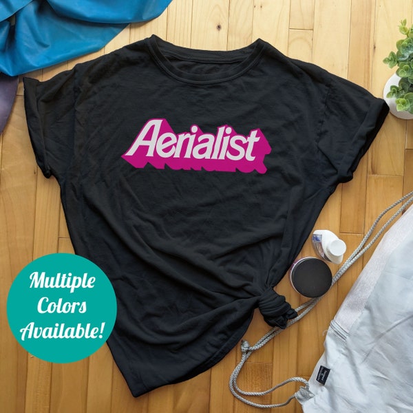 Funny Aerialist Tee Shirt | Fun Pink Font | Pole Dance, Crop Top, Aerial Hoop, Aerial Lyra, Aerial Silks