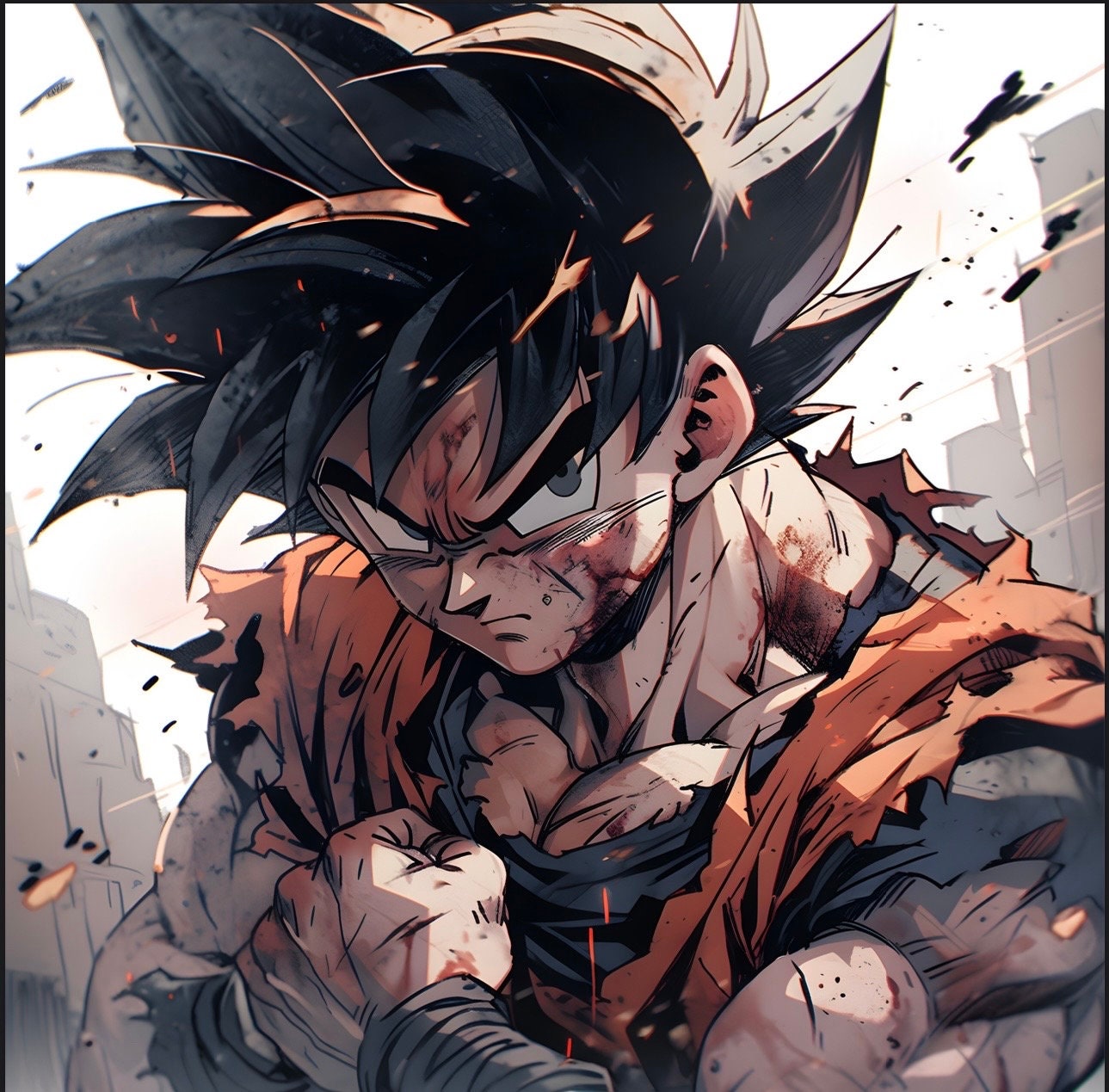 Fan art - Goku Sticker for Sale by romulorup