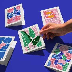 Pacote de cartões de verão para impressão, cartão de verão exclusivo, cartão para download digital, download instantâneo, cartão de felicitações de verão, pacote de cartões de arte moderna