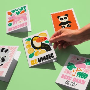 Jeu de cartes Jouons toute la journée, Jeu de cartes Animaux mignons, Jeu de cartes Soyez unique sur la faune sauvage, Cartes numériques Safari ludique, Jeu de cartes numériques pour enfants