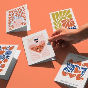Tarjeta romántica de "Te amo", tarjeta de aniversario imprimible, descarga instantánea, tarjetas de felicitación ilustradas, paquete de tarjetas de amor, tarjetas en blanco para cualquier ocasión.