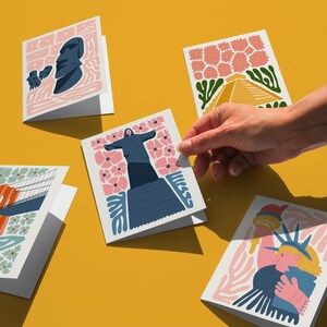 5 Reisekarten Set, San Francisco Souvenir Karten, Sofortiger Download, Brasilien Kartendesign, Sommer Grußkarten, Geschenk für Reiseliebhaber