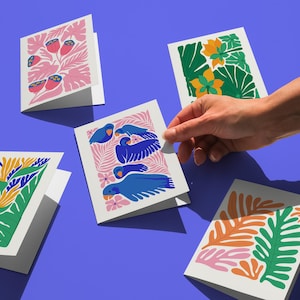 Lot de 5 cartes d'été, carte d'été imprimable, carte à téléchargement numérique, carte de voeux d'été, cartes vierges toutes occasions, 5 cartes colorées uniques