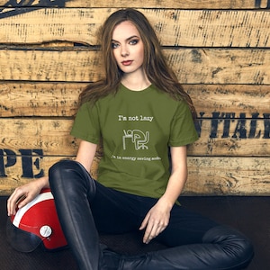 No soy vago, estoy en modo de ahorro de energía, camisetas divertidas - Camiseta unisex