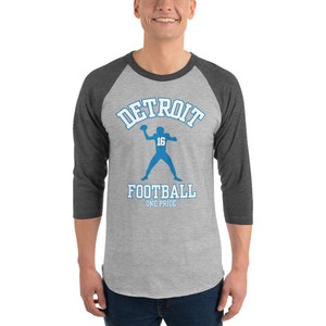Detroit Football, One Pride, Lions fans - 3/4 sleeve raglan shirt