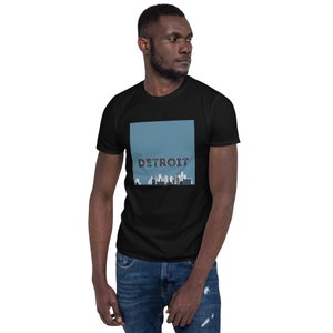 Detroit Skyline - Short-Sleeve Unisex T-Shirt