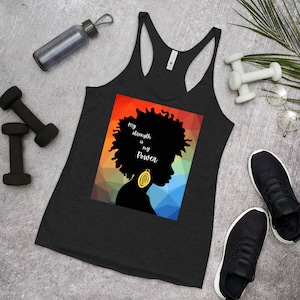 My Strength is my Power - Women&#39;s Racerback Tank