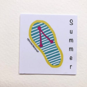 Pegatina artística de 2" de Summer Slipper