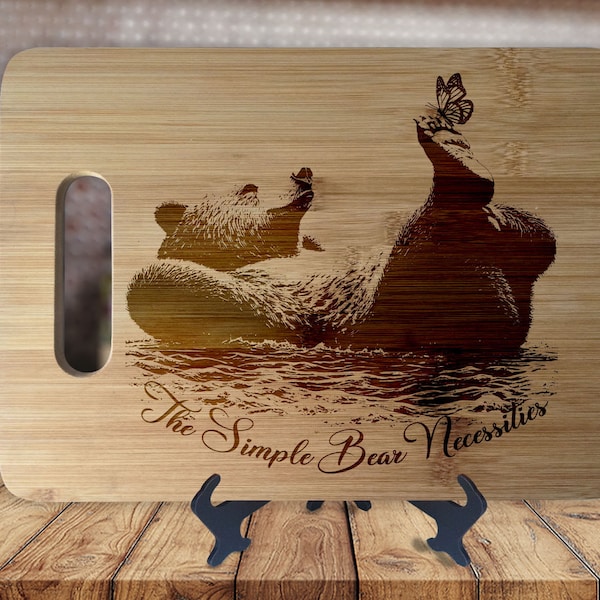 Bear Bare Necessities  Cutting Board