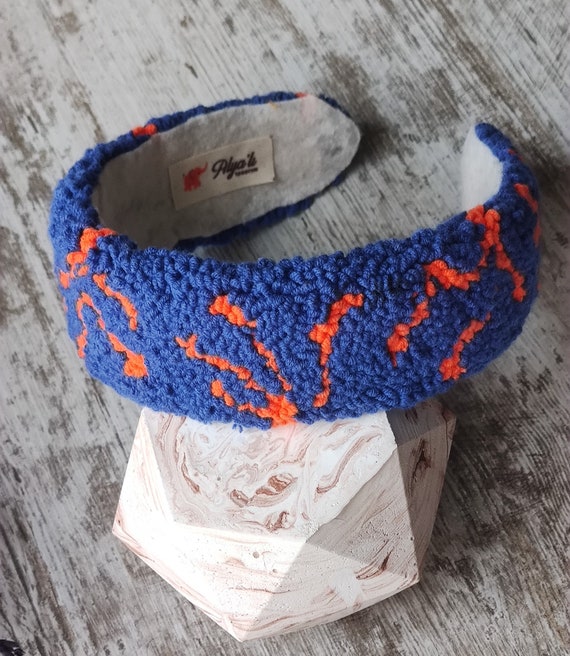 Orange Geometric Embroidered Headband Orange Geometric Embroidered Headband
