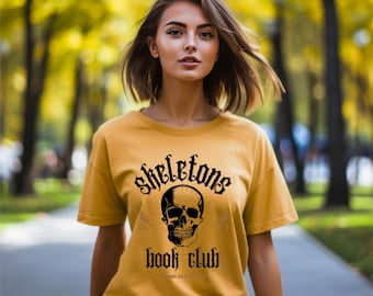 Skeleton Book Club T-Shirt, Dark Romance Reader Tee, Goth Gift