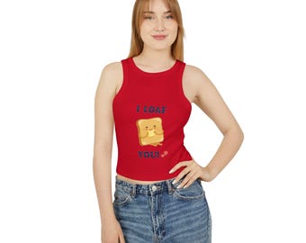 I Loaf You Graphic Tank Top - Women's Micro Rib Racerback